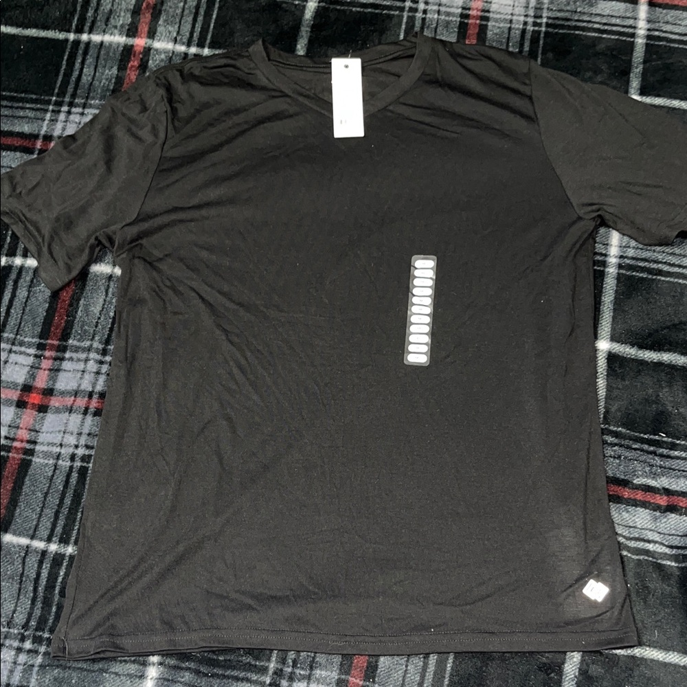 ZELOS Men's Black Short Sleeve Tee